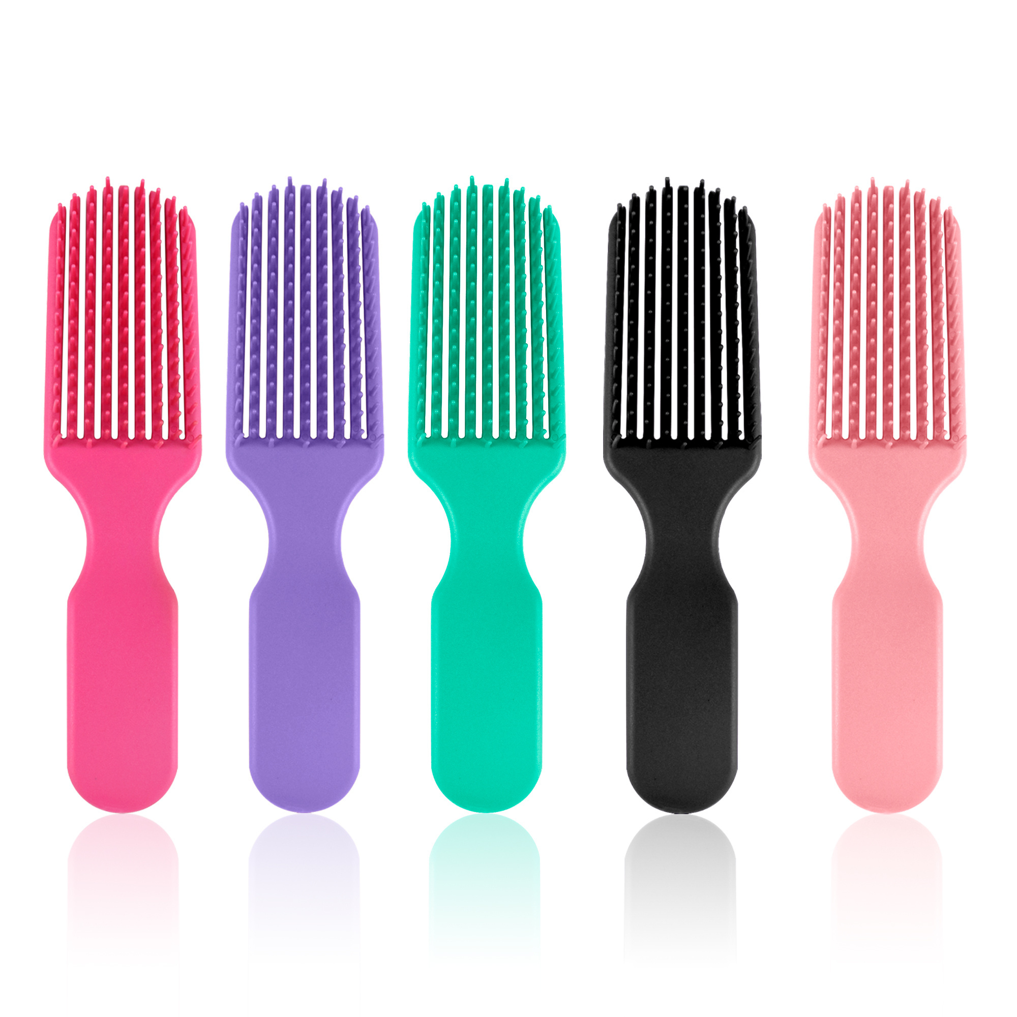 5 Color Women Tangled Hairbrush Scalp Massage Portable Comb Wet and Dry Curly Hair Comb Nine Claw Brush Salon Hair Styling Tool