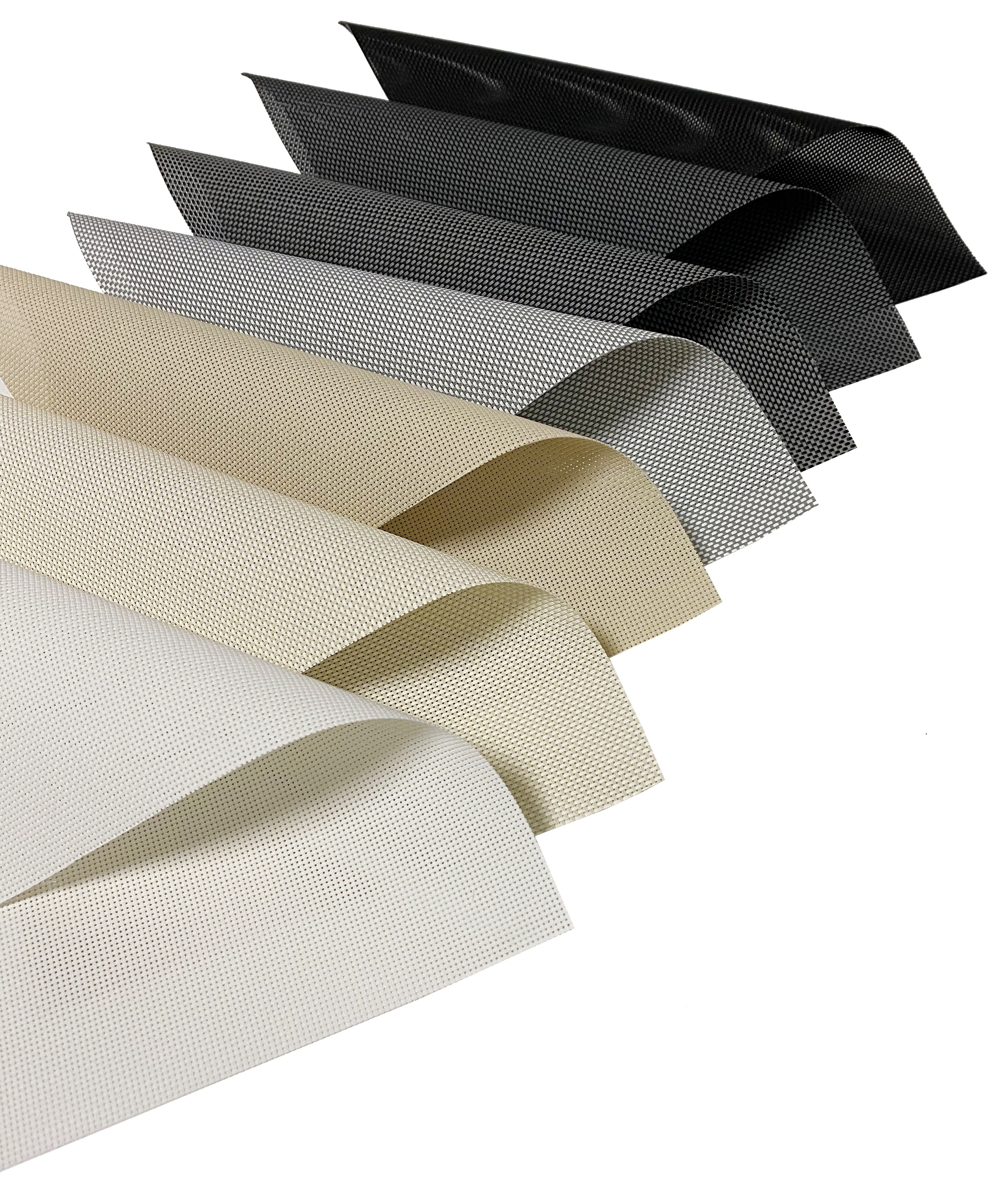 70% PVC and 30% Polyester sunscreen roller blind fabrics rolls sun screen fabric for roller blinds