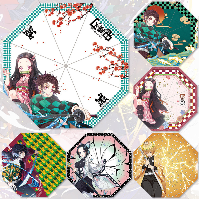 umbrella Japan Random various anime style Kimetsu no Yaiba Cheap disposal windproof waterproof stick umbrellas