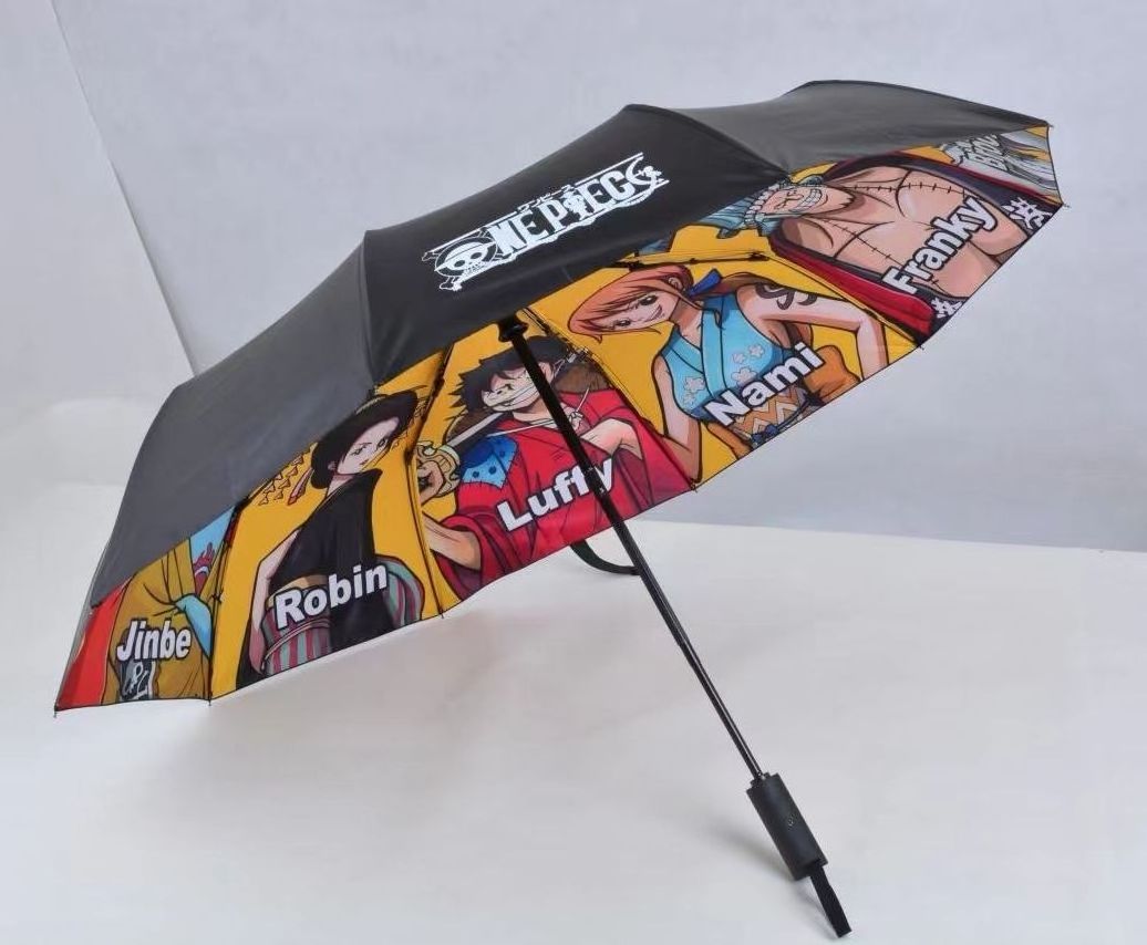 umbrella automatic anime ONE PIECE outdoor luffy windproof waterproof stick umbrellas