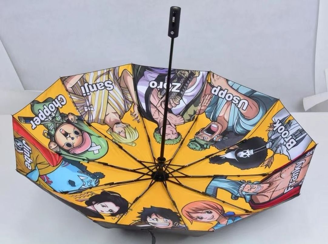 umbrella automatic anime ONE PIECE outdoor luffy windproof waterproof stick umbrellas