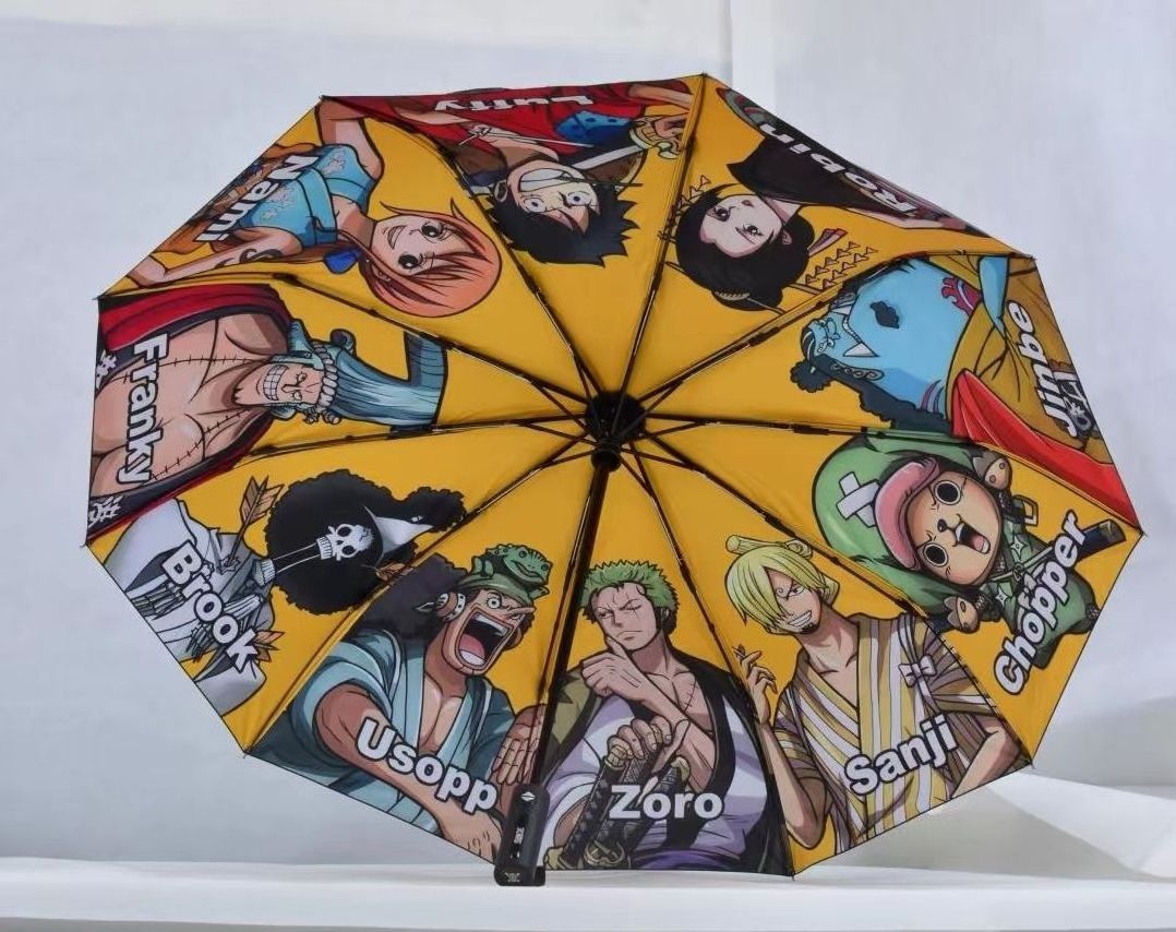 umbrella automatic anime ONE PIECE outdoor luffy windproof waterproof stick umbrellas