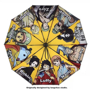 umbrella automatic anime ONE PIECE outdoor luffy windproof waterproof stick umbrellas