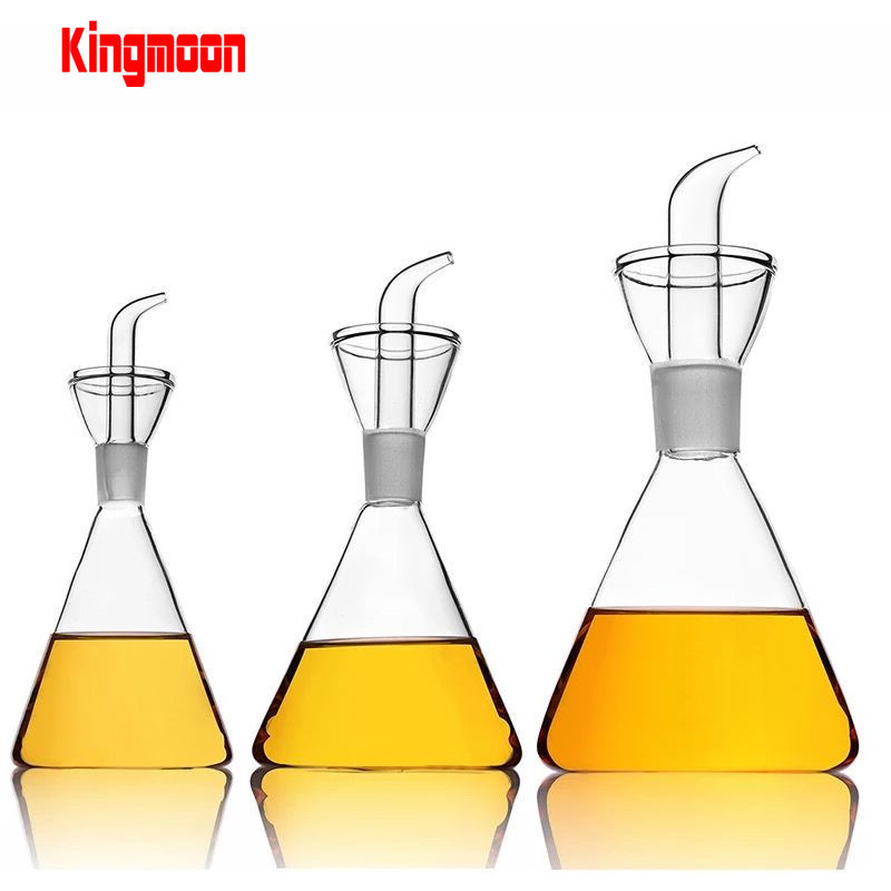 Cruet Dispenser Bottle Jars Oil Oil Vinegar Glass with Drip-free Spouts / Kitchen Clear Glass 10 Oz Multifunction Transparent