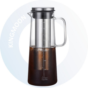 Hot Selling Airtight Glass Cold Brew Iced Coffee Maker  Pitcher  with Stainless Steel Filter and  lid