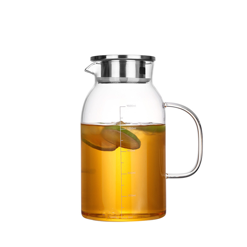 Glass Water Pitcher Large Capacity Water Tea Pot with Safe Filter Iced Tea Pitcher