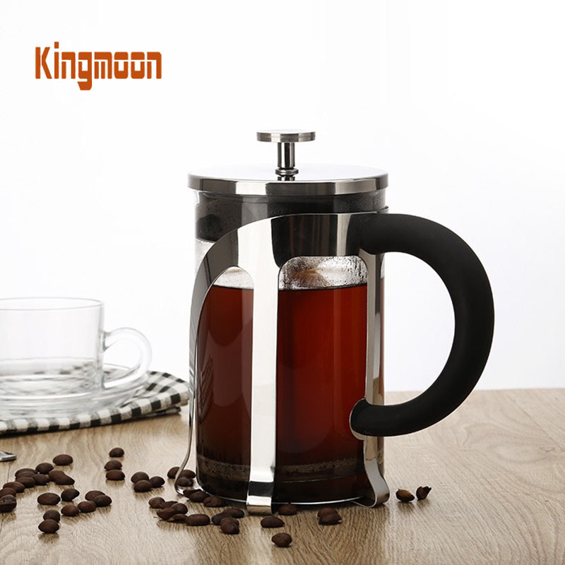 Stainless Steel European Glass Small French Press Coffee Maker and Tea Press