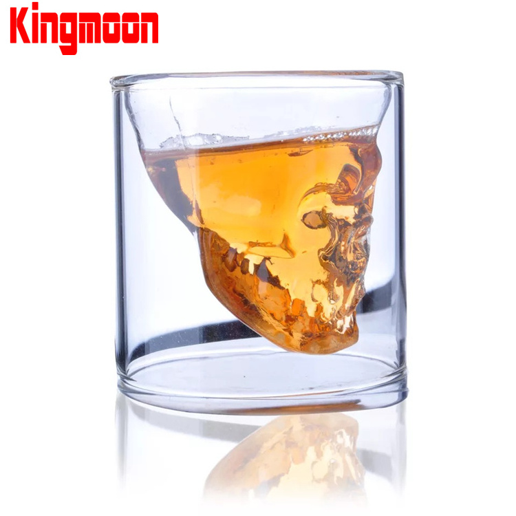 Halloween Party Creative Clear Double Wall Glass Wine Beer Whisky Cocktail Cup Bar Shot Glasses