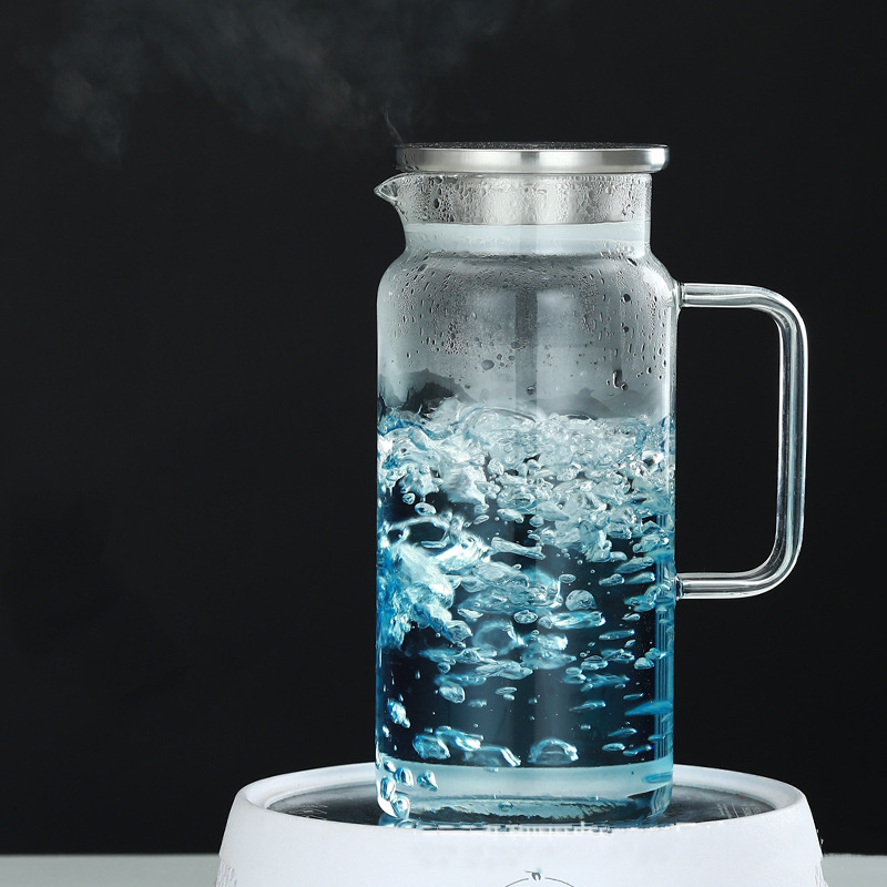 Tea Water Pitcher Set High Quality Heat-resisting Clear Glass Pitcher Wholesale Glass Drinking Modern Glass Cup Jug Set