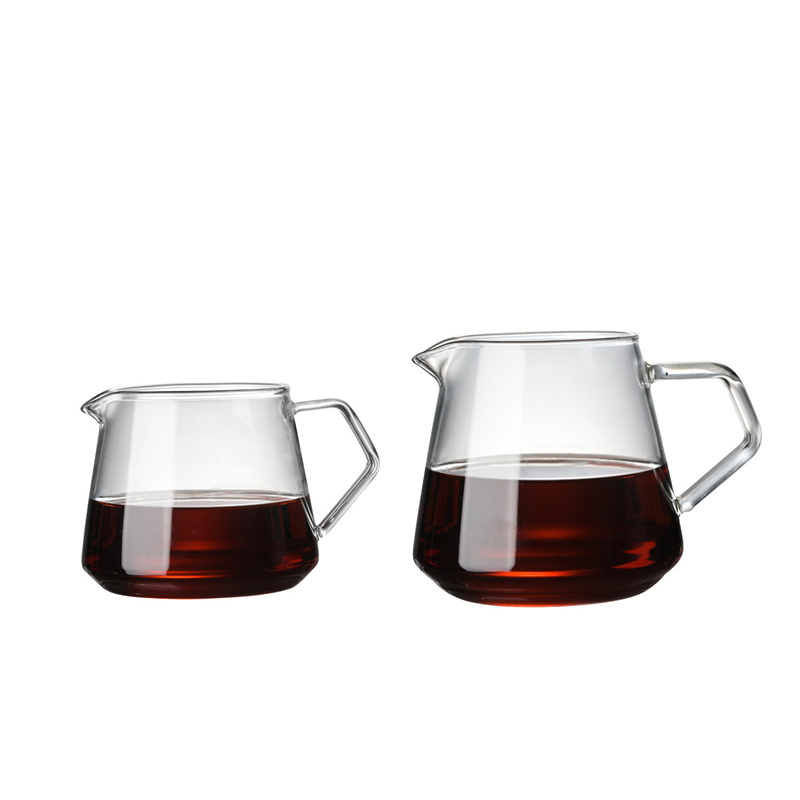 Heat resistant borosilicate glass dispenser pour over coffee carafe glass coffee server