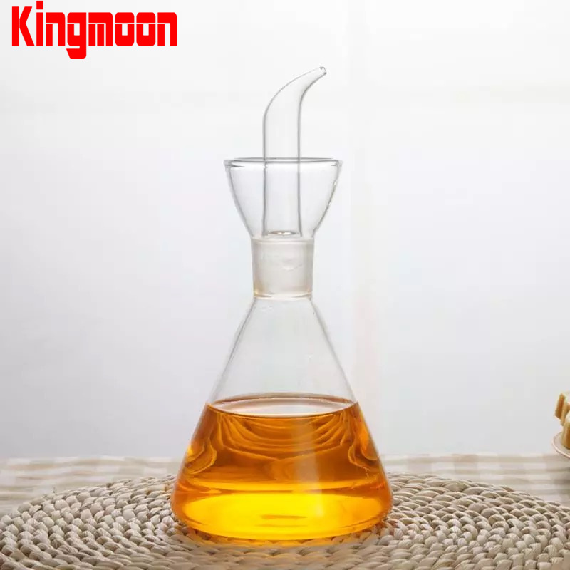 Cruet Dispenser Bottle Jars Oil Oil Vinegar Glass with Drip-free Spouts / Kitchen Clear Glass 10 Oz Multifunction Transparent