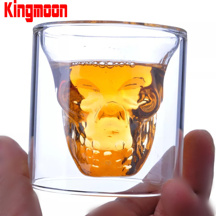 Halloween Party Creative Clear Double Wall Glass Wine Beer Whisky Cocktail Cup Bar Shot Glasses