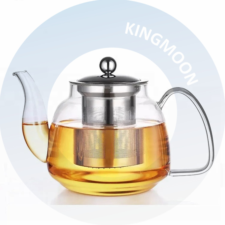 Magnetic Teapot and Tea Strainer Coffee & Tea Sets Sustainable Handblown Transparent High Quality Iced or Hot Borosilicate Glass