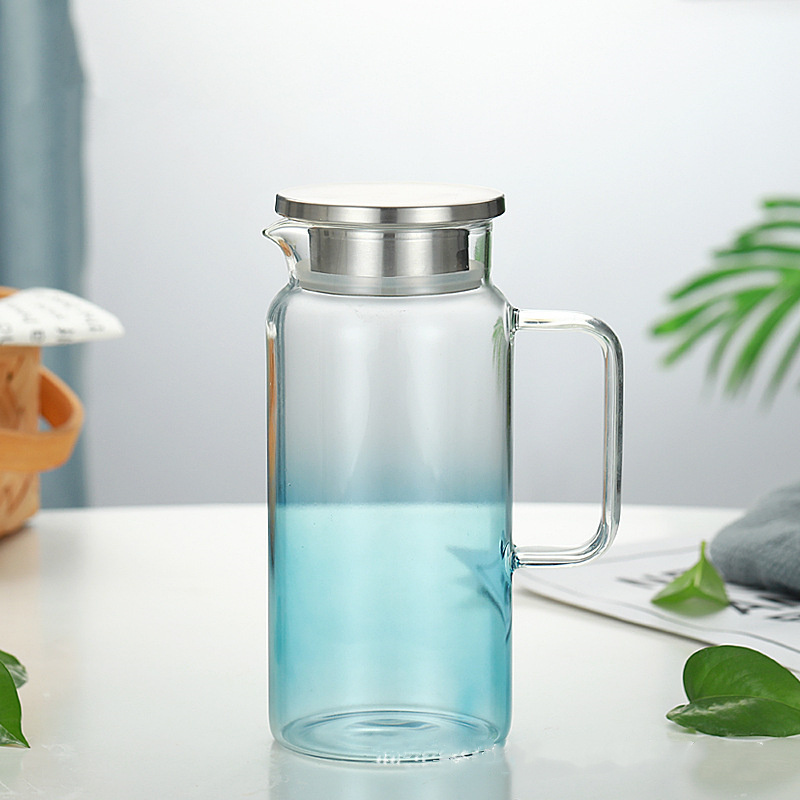 Tea Water Pitcher Set High Quality Heat-resisting Clear Glass Pitcher Wholesale Glass Drinking Modern Glass Cup Jug Set