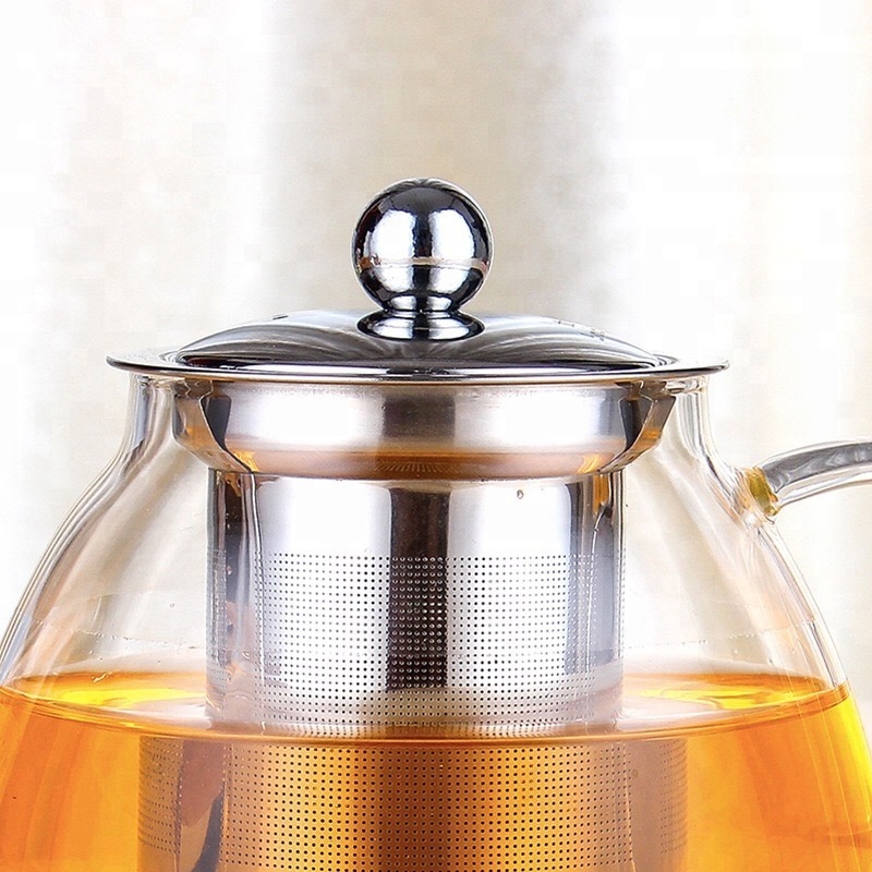 Magnetic Teapot and Tea Strainer Coffee & Tea Sets Sustainable Handblown Transparent High Quality Iced or Hot Borosilicate Glass