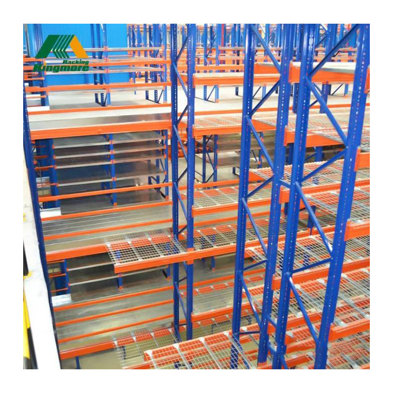 Warehouse pallet rack system heavy duty steel mezzanine racking with galvanized flooring