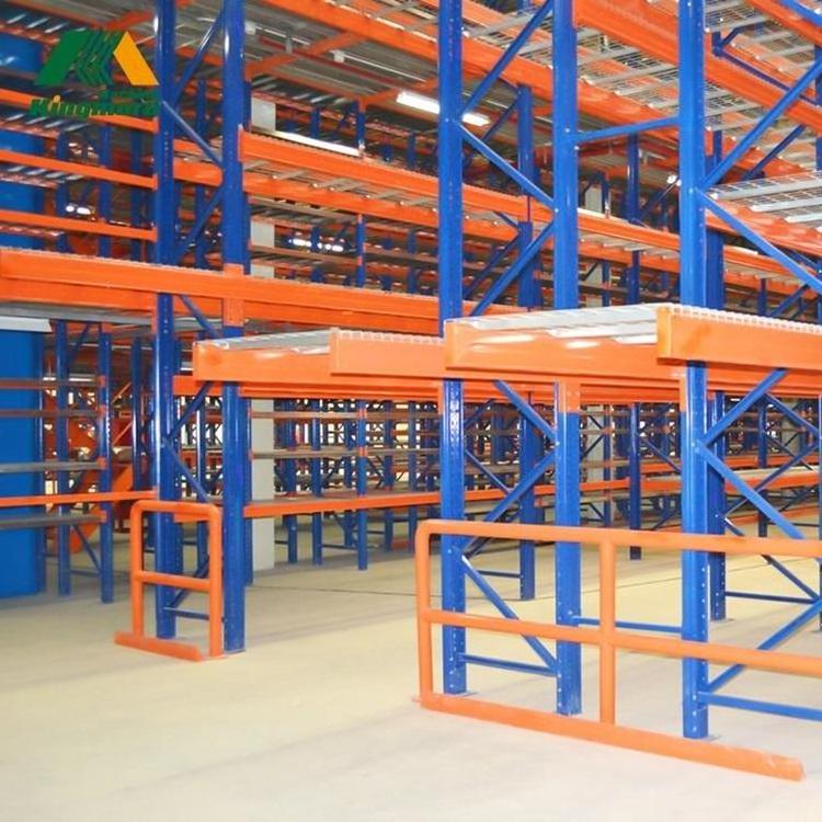 Warehouse pallet rack system heavy duty steel mezzanine racking with galvanized flooring