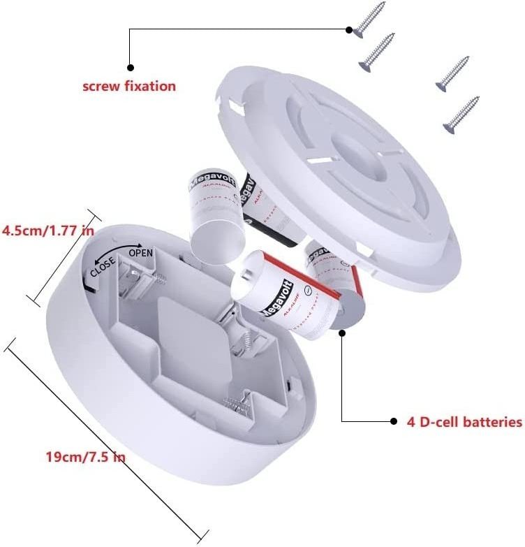 Battery Operated Dimmable Timer Indoor Closet Cabinet Stairs Basement Lighting LED Motion Sensor Ceiling Lights with Remote