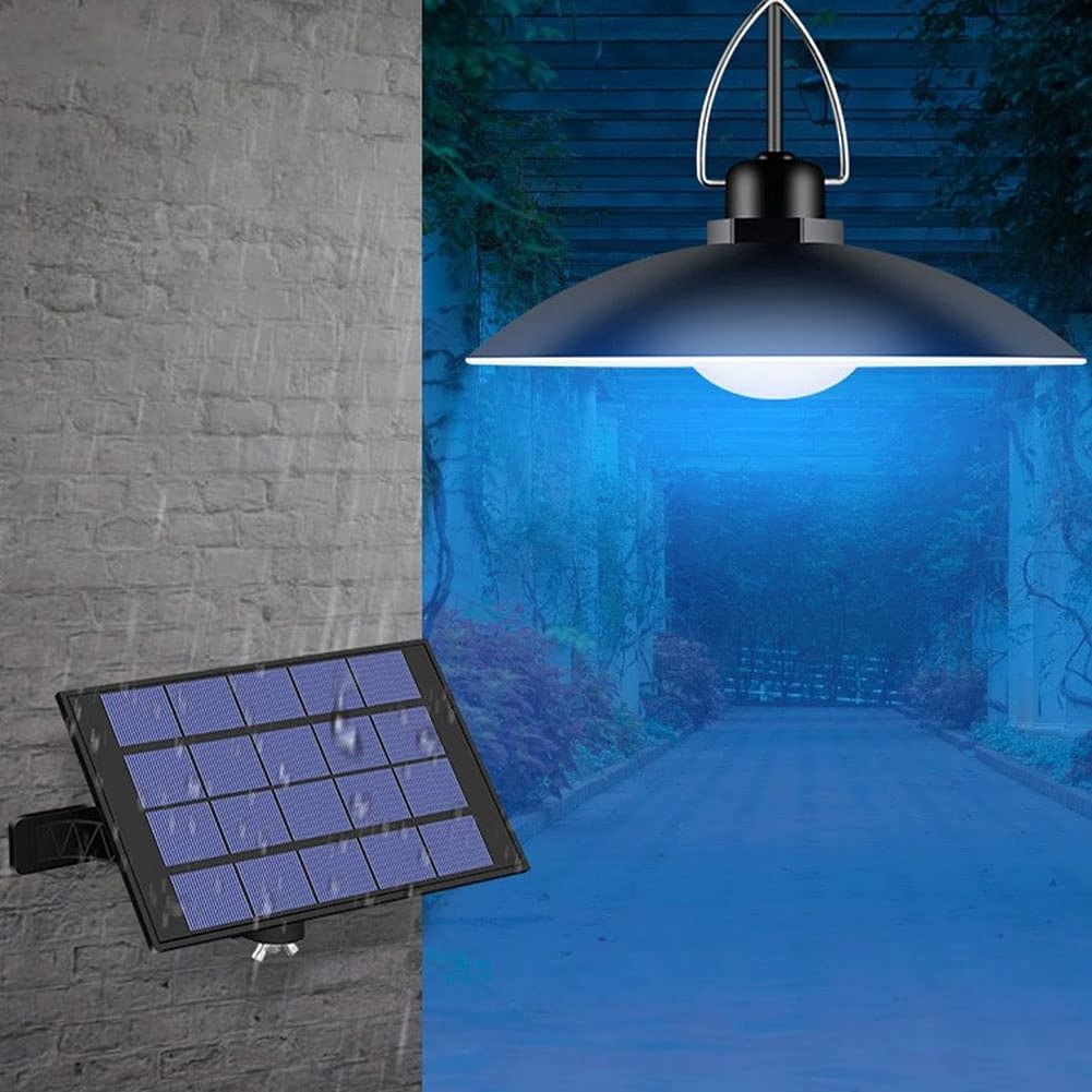 Solar Powered Garden Patio Home Decor LED Porch Shed Light Outdoor Solar Barn Gazebo Lighting Hanging Solar Pendant Lights Lamp