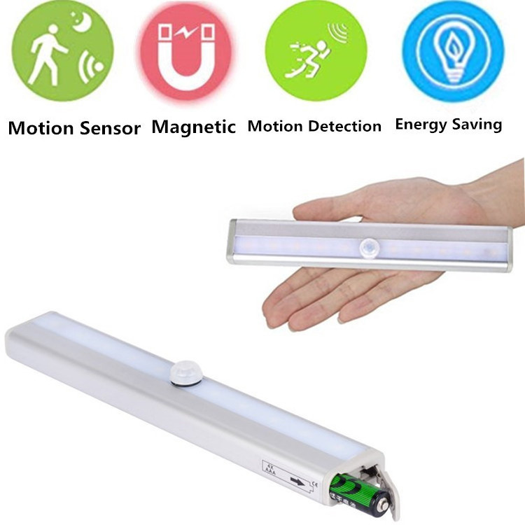 LED motion light activated sensor indoor stick up under kitchen cabinet closet lamp night lights lighting for closet