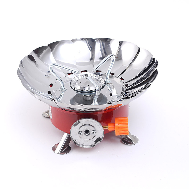 butane gas cartridge windproof camping Stainless Steel stove lotus gas burner stove Mini Portable Cooking Picnic Gas Stove