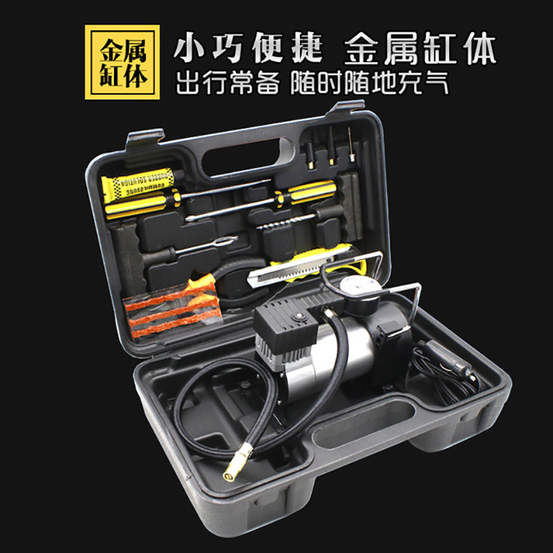 Car Tyre air Pump, Automobile Tyre Inflating Inflator, Vehicle Inflator Pump Car Tire Repair Kit