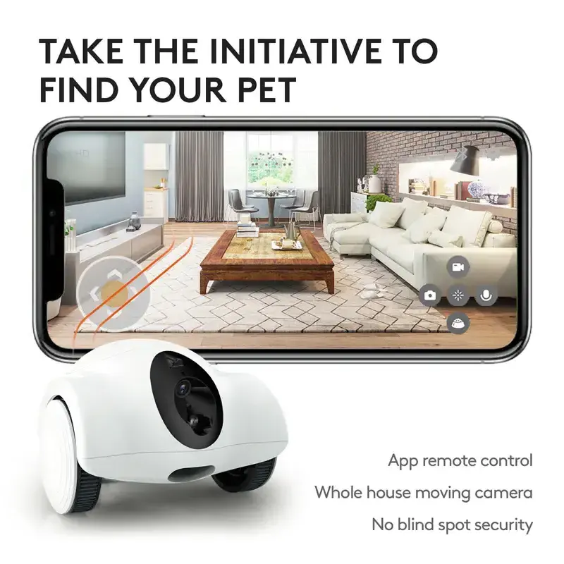 Factory Custom camera dog interactive feeder wifi link cat companion Food Treat Automatic Dispenser Cat Dog Interactive Toy