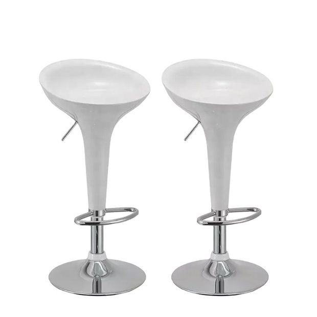 Cheap Swivel Abs Bar Stools For Restaurant And Bar Height Adjustable Modern Metal Base Bar Chair