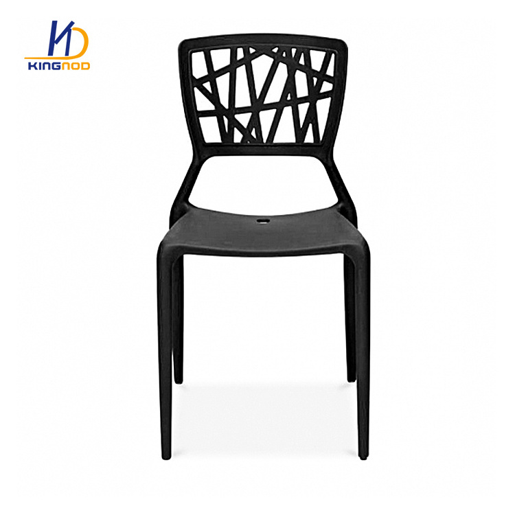 Kingnod outdoor furniture plastic stacking bistro chairs