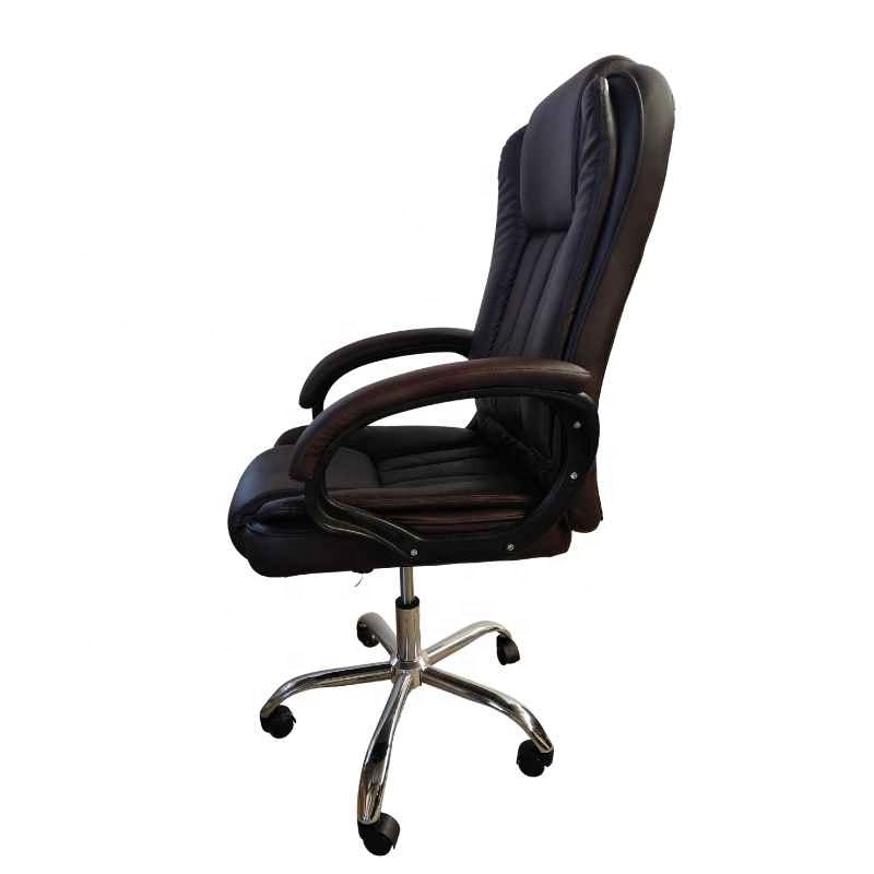 Good Quality Big Luxury  Ergonomic Office Chair With Tilt Mechanism Brown Wide Seat Revolving Chair Office