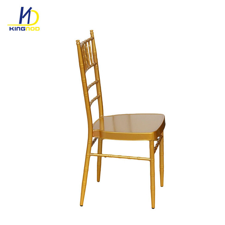 Royal Gold Metal Cushion Stacking Banquet Chavari Chair/Tiffany Chair For Wedding