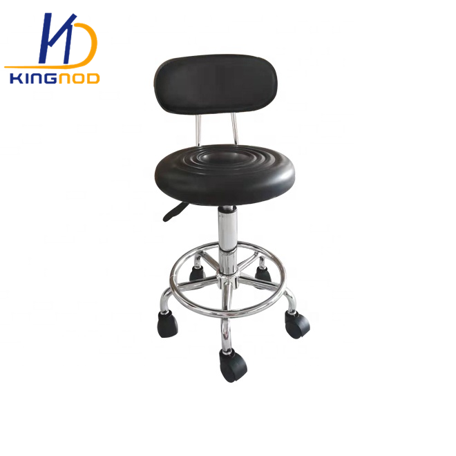 Classic pu leather low back and metal chrome  base with wheels swivel office chair