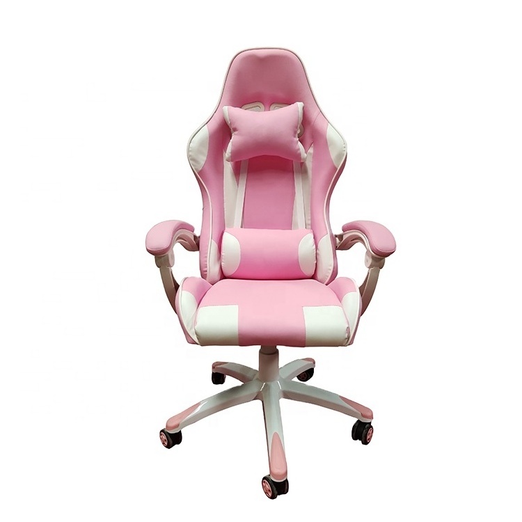 Modern Stylish Female Gaming Chair High End Lifting Comfy Pillow Woman Gaming Chair With Wheels Reclining Extreme Gaming Chair