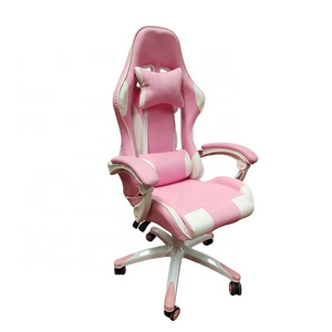 Modern Stylish Female Gaming Chair High End Lifting Comfy Pillow Woman Gaming Chair With Wheels Reclining Extreme Gaming Chair