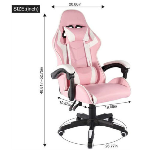 Modern Stylish Female Gaming Chair High End Lifting Comfy Pillow Woman Gaming Chair With Wheels Reclining Extreme Gaming Chair