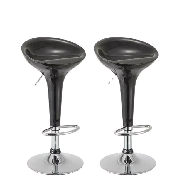 Cheap Swivel Abs Bar Stools For Restaurant And Bar Height Adjustable Modern Metal Base Bar Chair