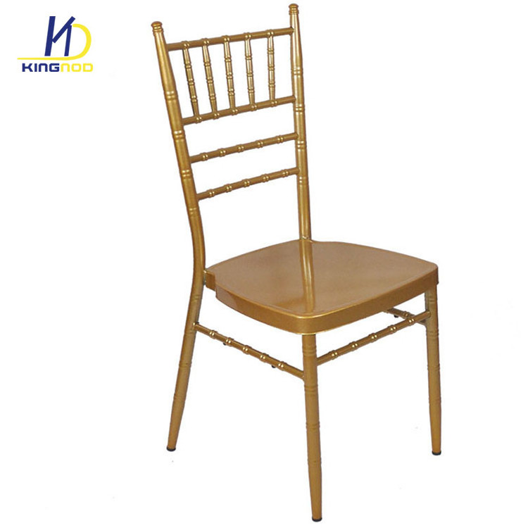 Royal Gold Metal Cushion Stacking Banquet Chavari Chair/Tiffany Chair For Wedding