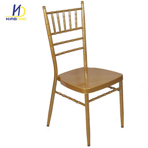 Royal Gold Metal Cushion Stacking Banquet Chavari Chair/Tiffany Chair For Wedding