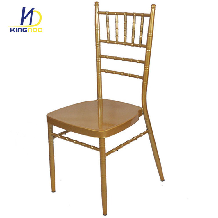 Royal Gold Metal Cushion Stacking Banquet Chavari Chair/Tiffany Chair For Wedding