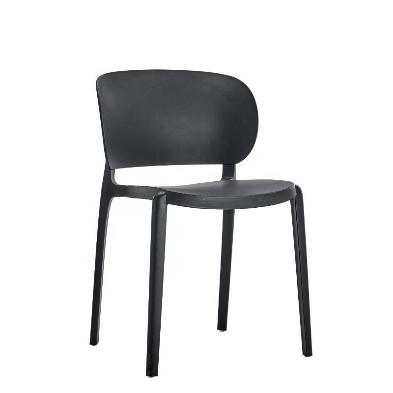 Hot Sale Mid century Nordic Modern Black Cafe Chairs Restaurant Plastic Dining Chair Shell Lounge Chair