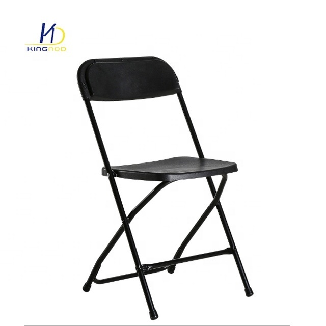 China Wholesale Wedding Party Event White Black Plastic Folding Chair  Conference Foldable Chairs