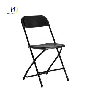 China Wholesale Wedding Party Event White Black Plastic Folding Chair  Conference Foldable Chairs