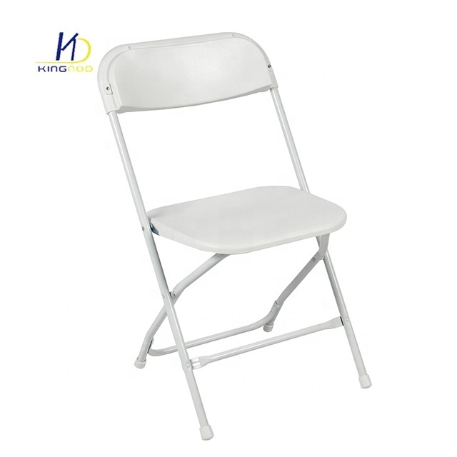 China Wholesale Wedding Party Event White Black Plastic Folding Chair  Conference Foldable Chairs