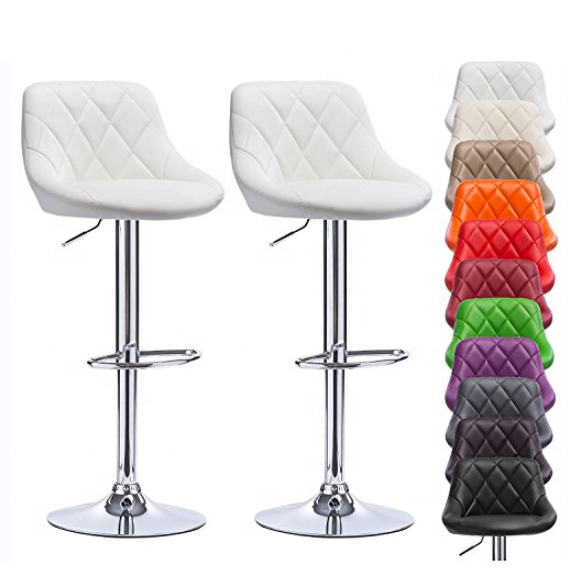 Commercial Used High Quality Pu Leather Black Round Bar Stool Outdoor High Bar Stools For Sale