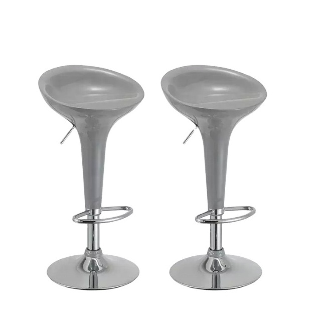 Cheap Swivel Abs Bar Stools For Restaurant And Bar Height Adjustable Modern Metal Base Bar Chair