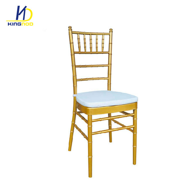 Royal Gold Metal Cushion Stacking Banquet Chavari Chair/Tiffany Chair For Wedding