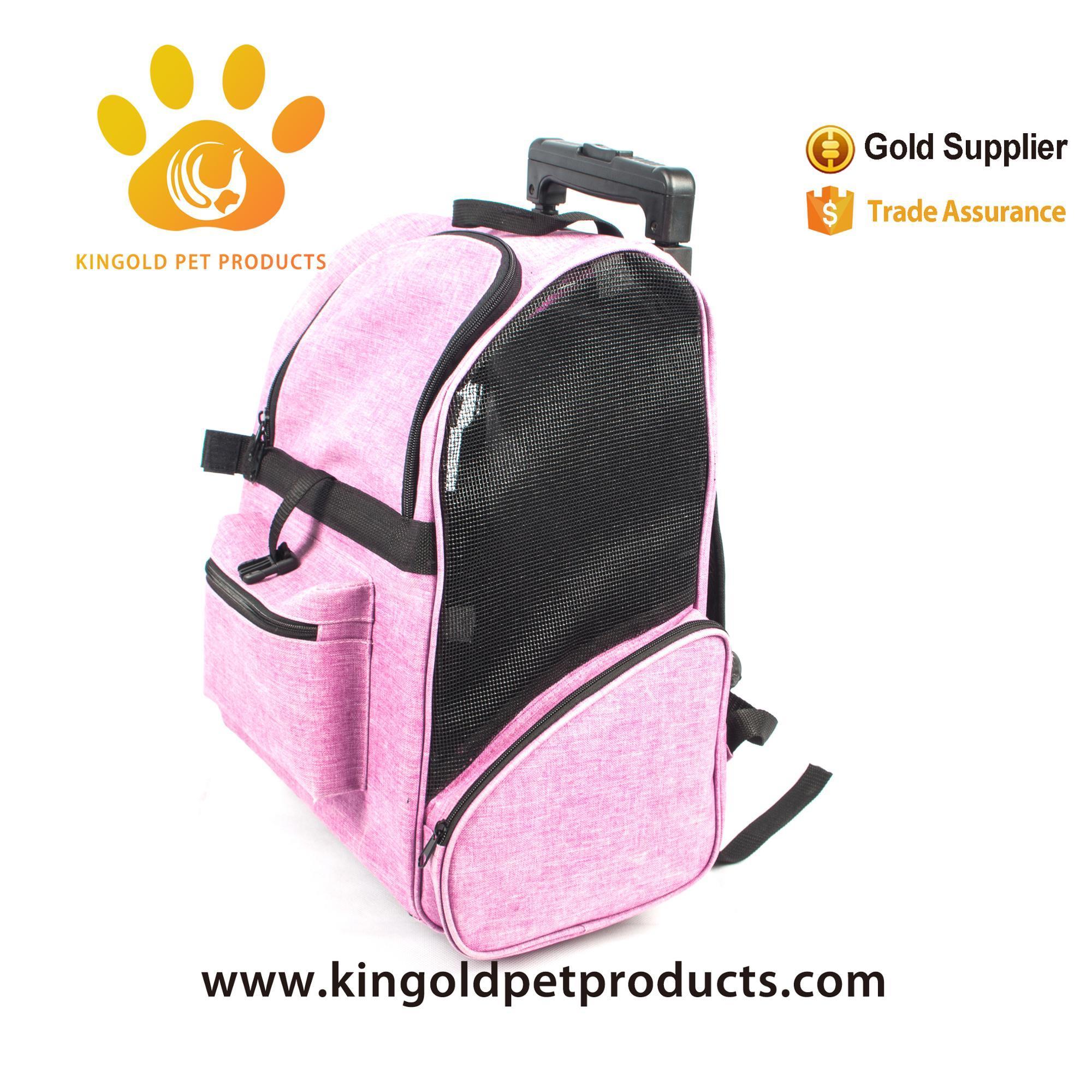 wheeled Pet bag Wheels Rolling Carrier Roller dog Carrier wheeled pet backpack travel pet carrier BAG