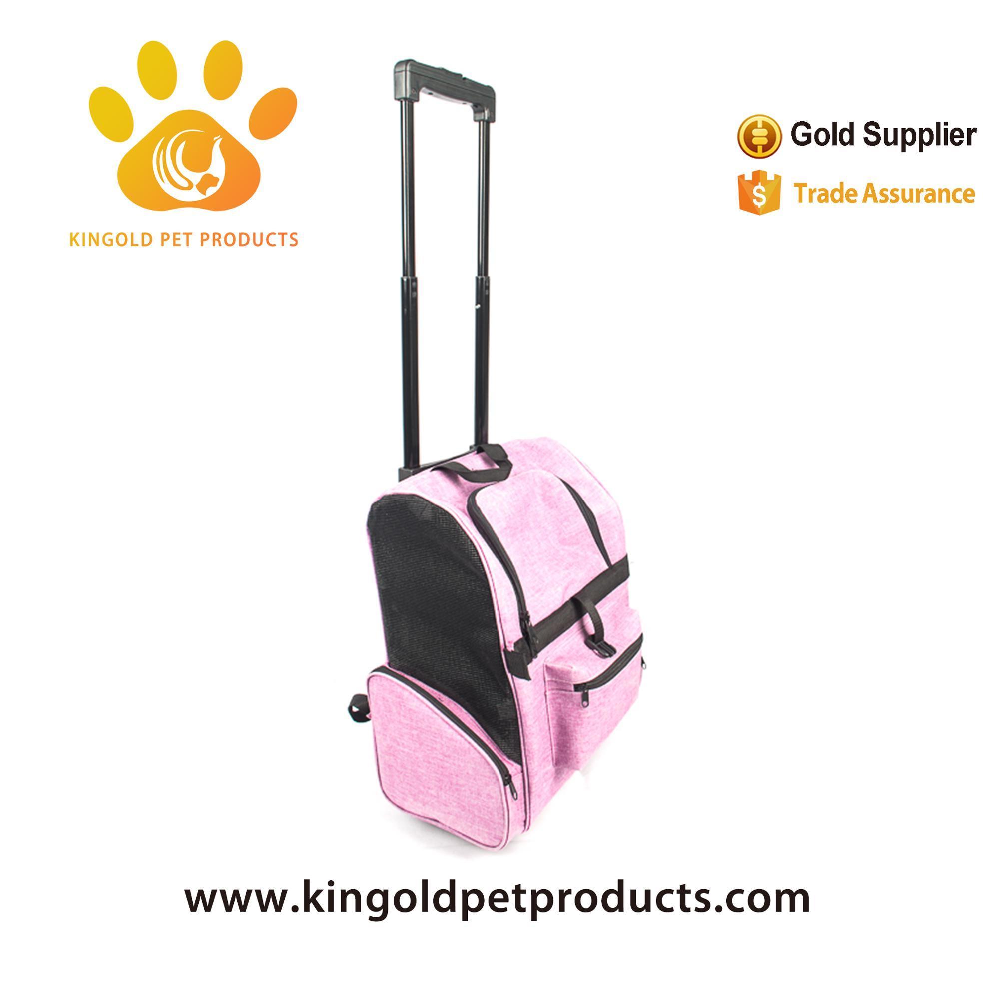 wheeled Pet bag Wheels Rolling Carrier Roller dog Carrier wheeled pet backpack travel pet carrier BAG