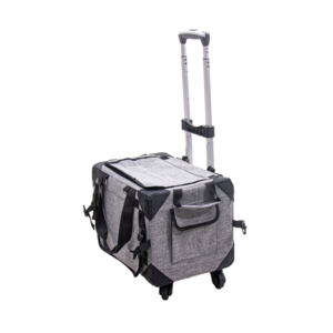 Custom Pet Carrier Travel with Wheels Removable Rolling with Telescopic Walking Handle Dog Stroller Cat Trolley Bag