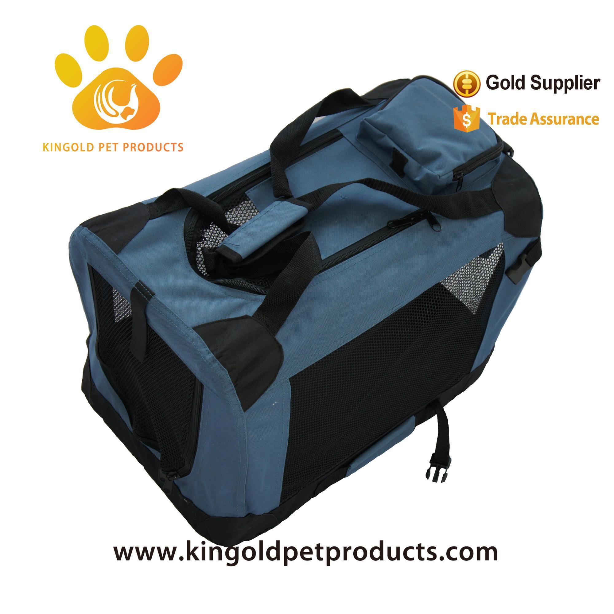 Made in China Portable Folding Dog Soft Crate Strong Steel Frame Travel Collapsible Pet Cat Dog Crate